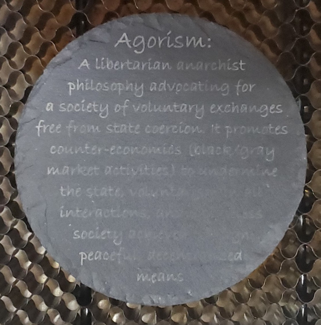Anarchist Slate Coasters - Round