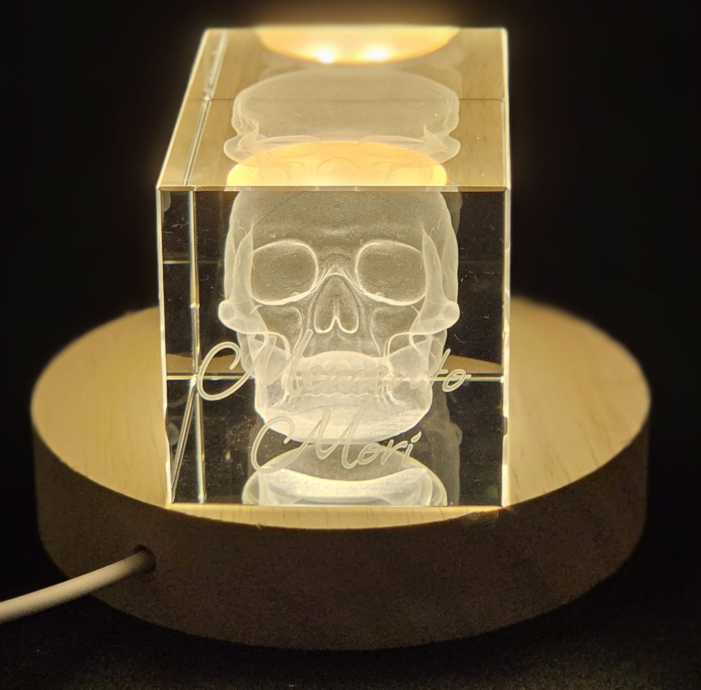 3D Laser Engraved Crystal and LED Base Bundle