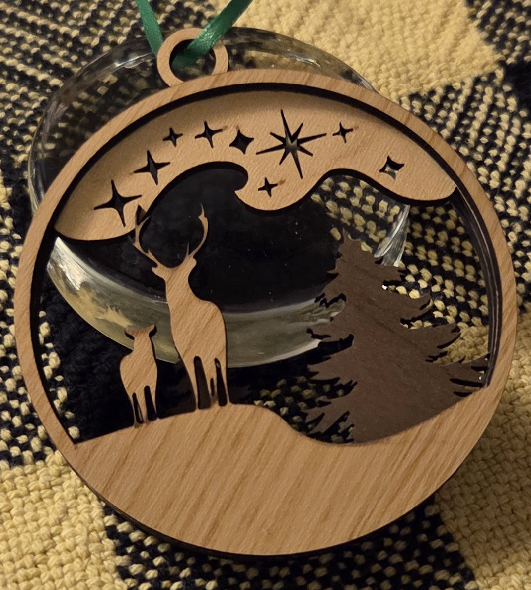 Buck and doe ornament