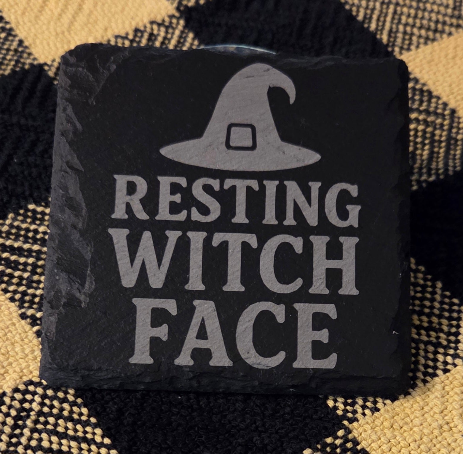 Resting witch face coaster