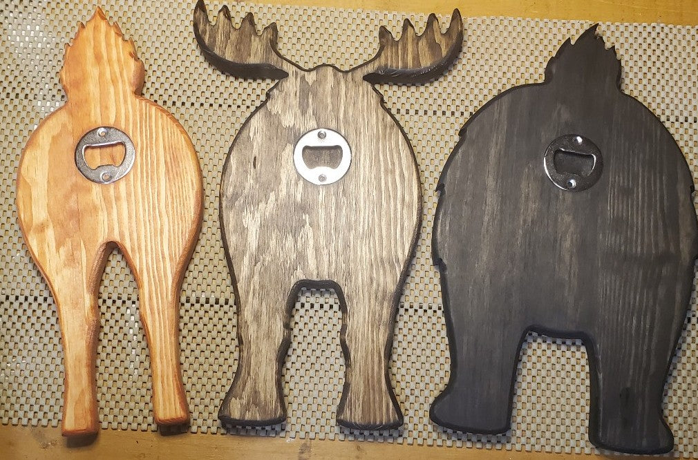 Funny Rustic Bottle Opener – Animal Butt Style