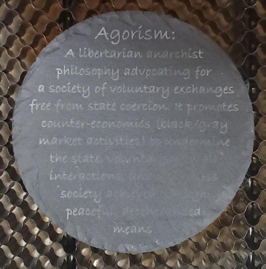 Anarchist Slate Coasters - Round