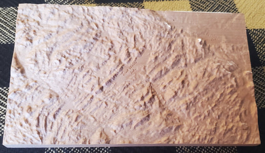 3D carved relief map of Calabogie area