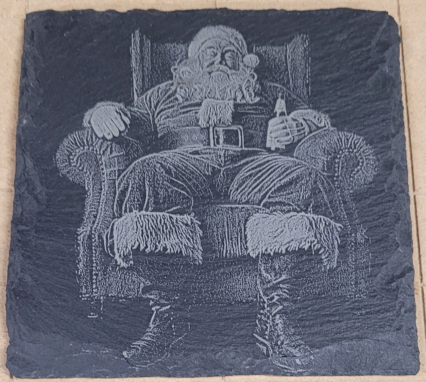 Santa relaxing at the end of a hard day