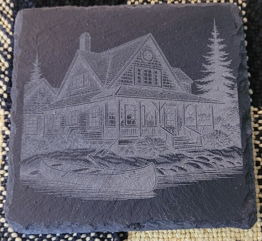 Outdoors Slate Coasters - Square