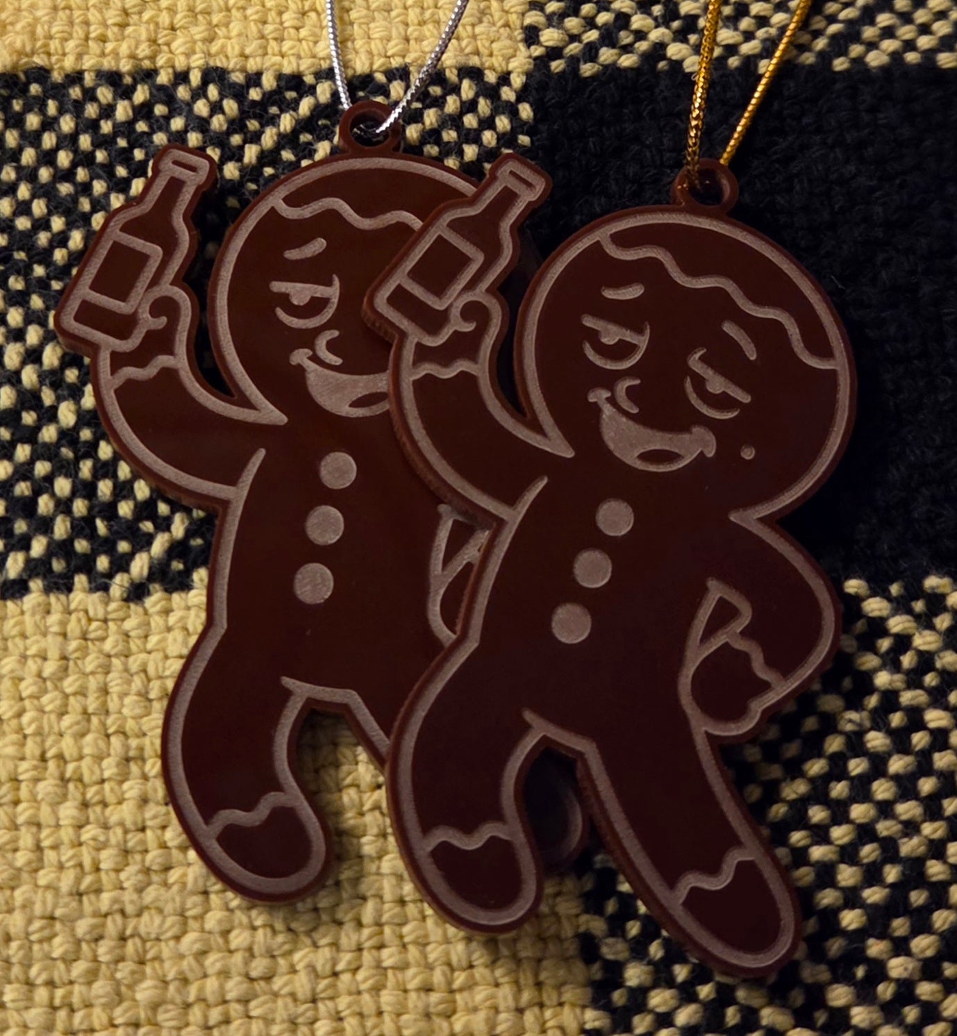 drunk gingerbread man ornament