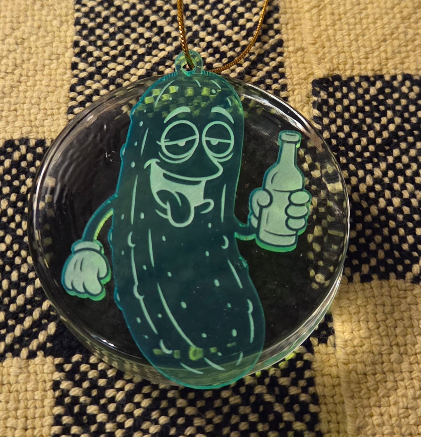 Find the pickle! acrylic ornament