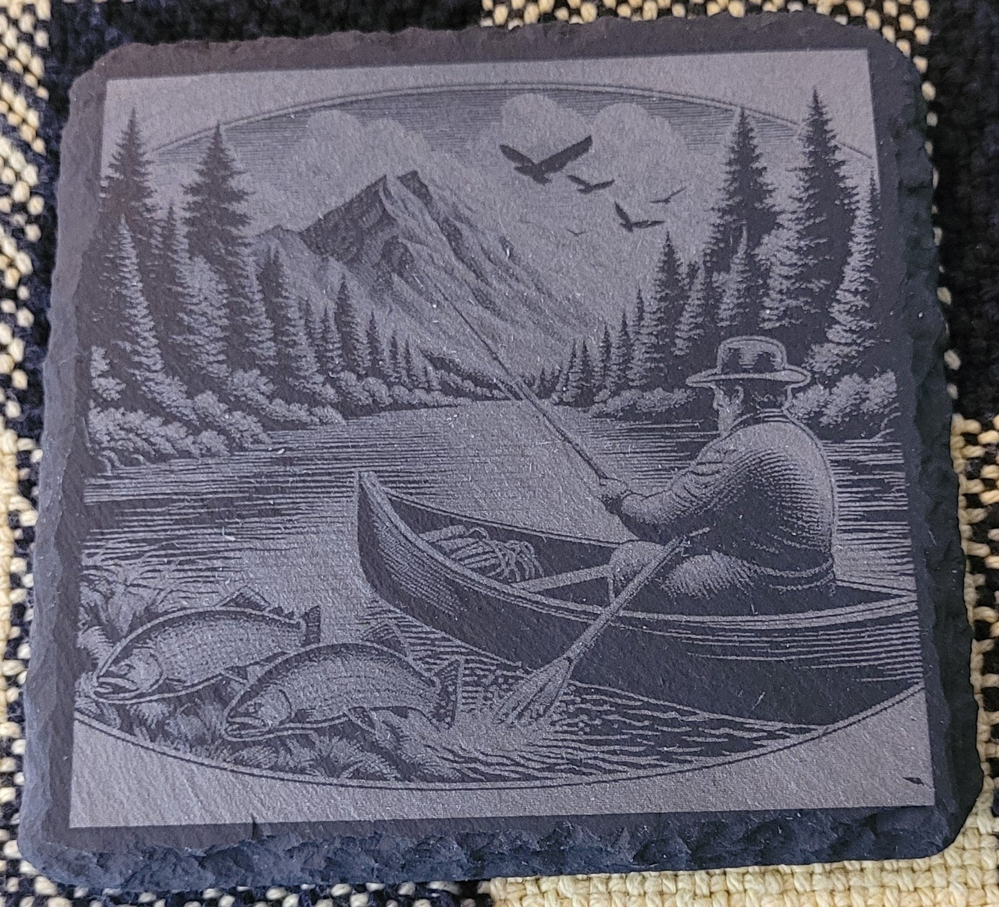 Outdoors Slate Coasters - Square