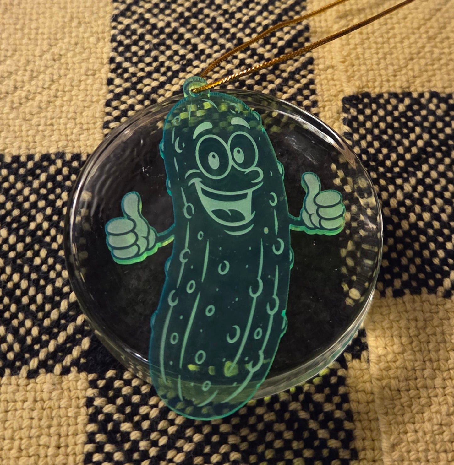 Find the pickle! acrylic ornament