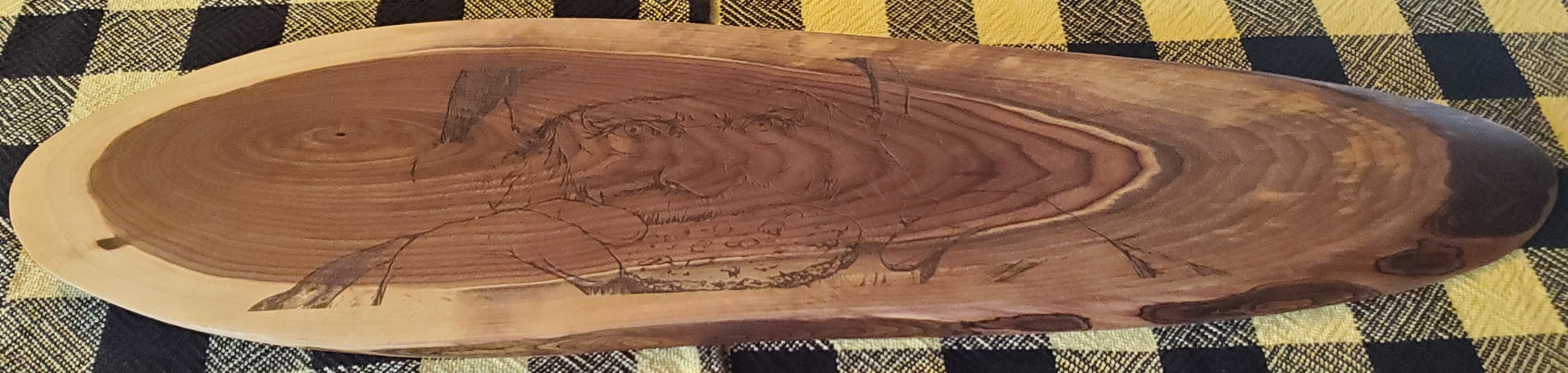 Wooden engraved serving board