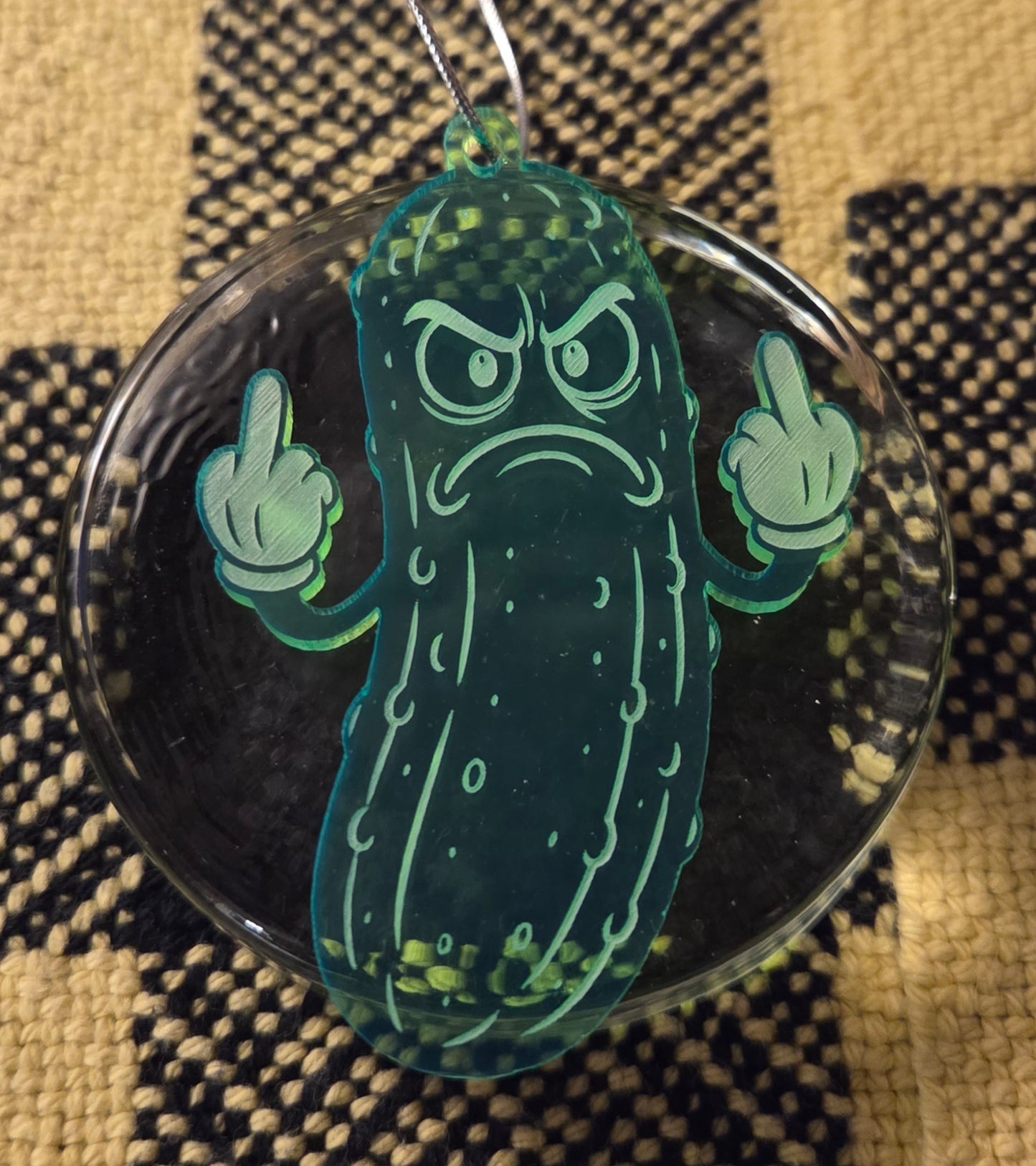 Find the pickle! acrylic ornament